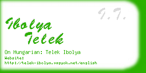 ibolya telek business card